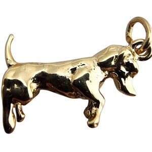 14 Karat Yellow Gold Beagle Dog Charm #23907
